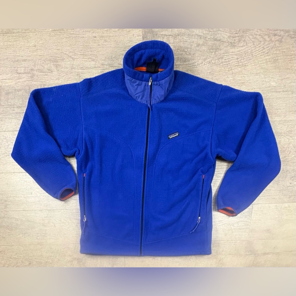 Patagonia Regulator R1 Fleece Full Zip Waffle Jacket Made In USA Vintage XL